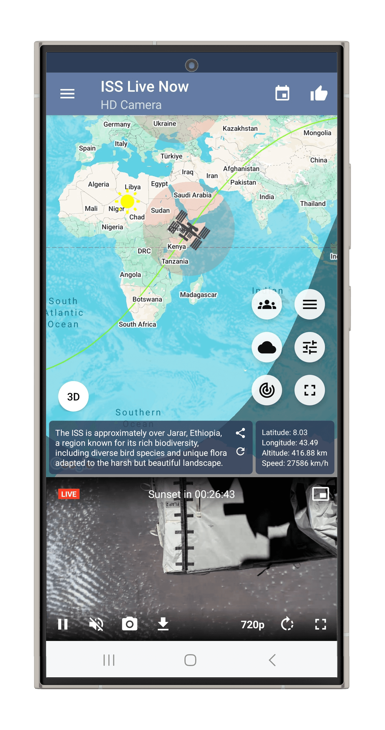 ISS Live Now App Screenshot